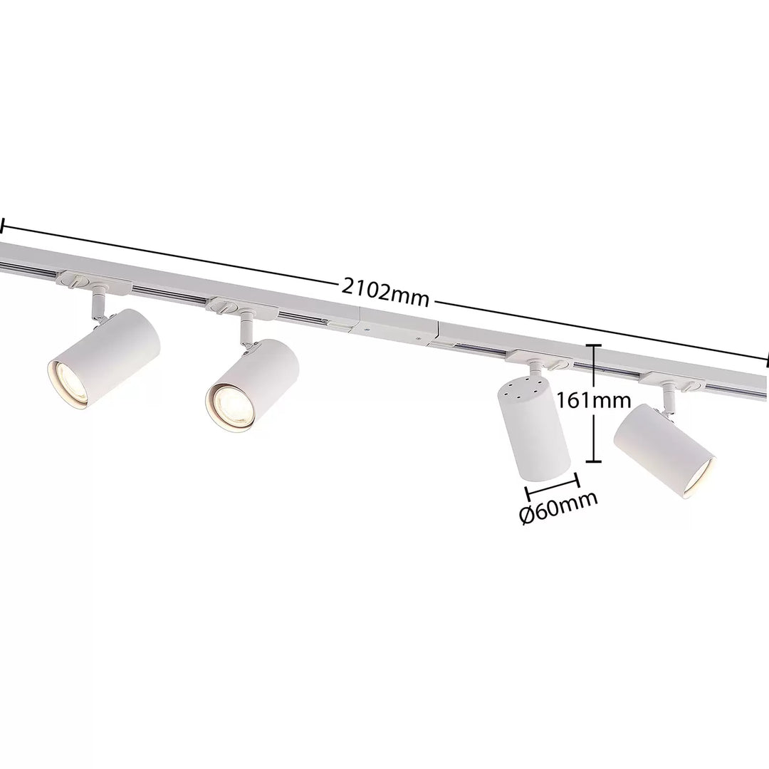 Lindby Ties 1-Phasen-Schienensystem Deckenlampe Deckenstrahler Hängeleuchte weiß