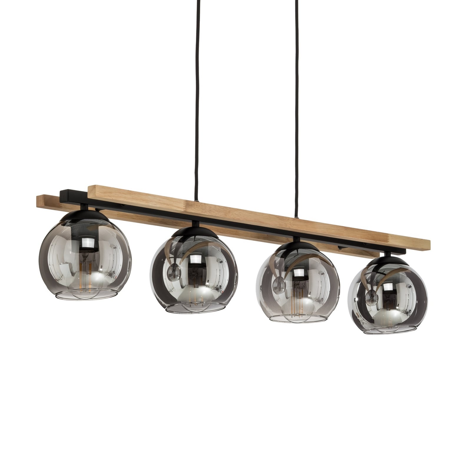 Lindby Hängelampe Hängeleuchte Enrique LED Pendelleuchte Lampe 4-flammig grau - 4251096596717