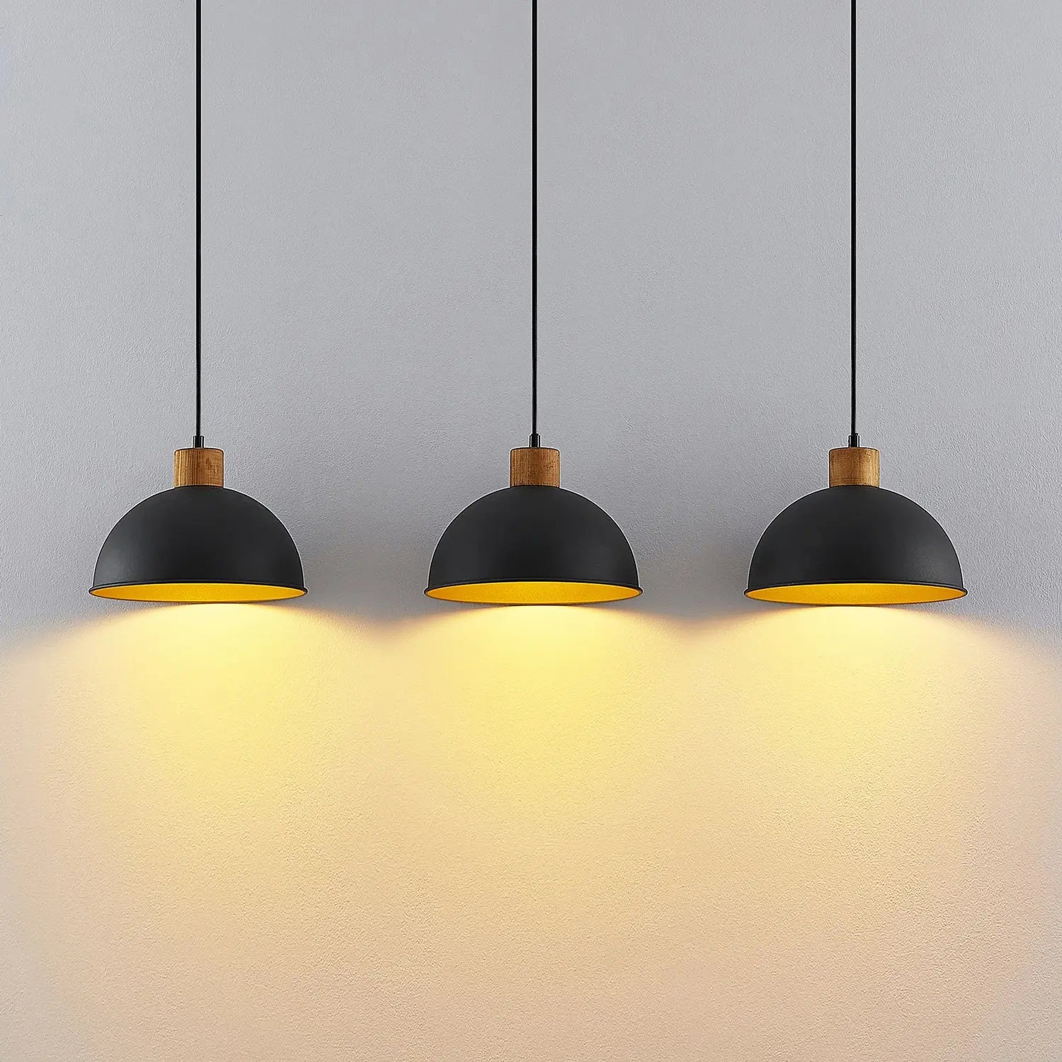 Lindby Flurin Hängeleuchte Pendelleuchte Esstischlampe 3 Flg Schwarz Metall B-Ware - 9627306