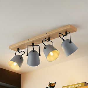 B-Ware Lindby Deckenleuchte Lampe Adalin LED 4-flammig dimmbar grau E14 68x16cm