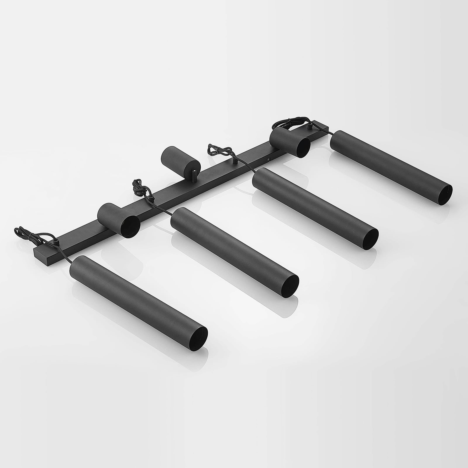 Lindby Hängeleuchte Pendelleuchte Sanad LED 7-flammig schwarz modernes Design - 4251911702897