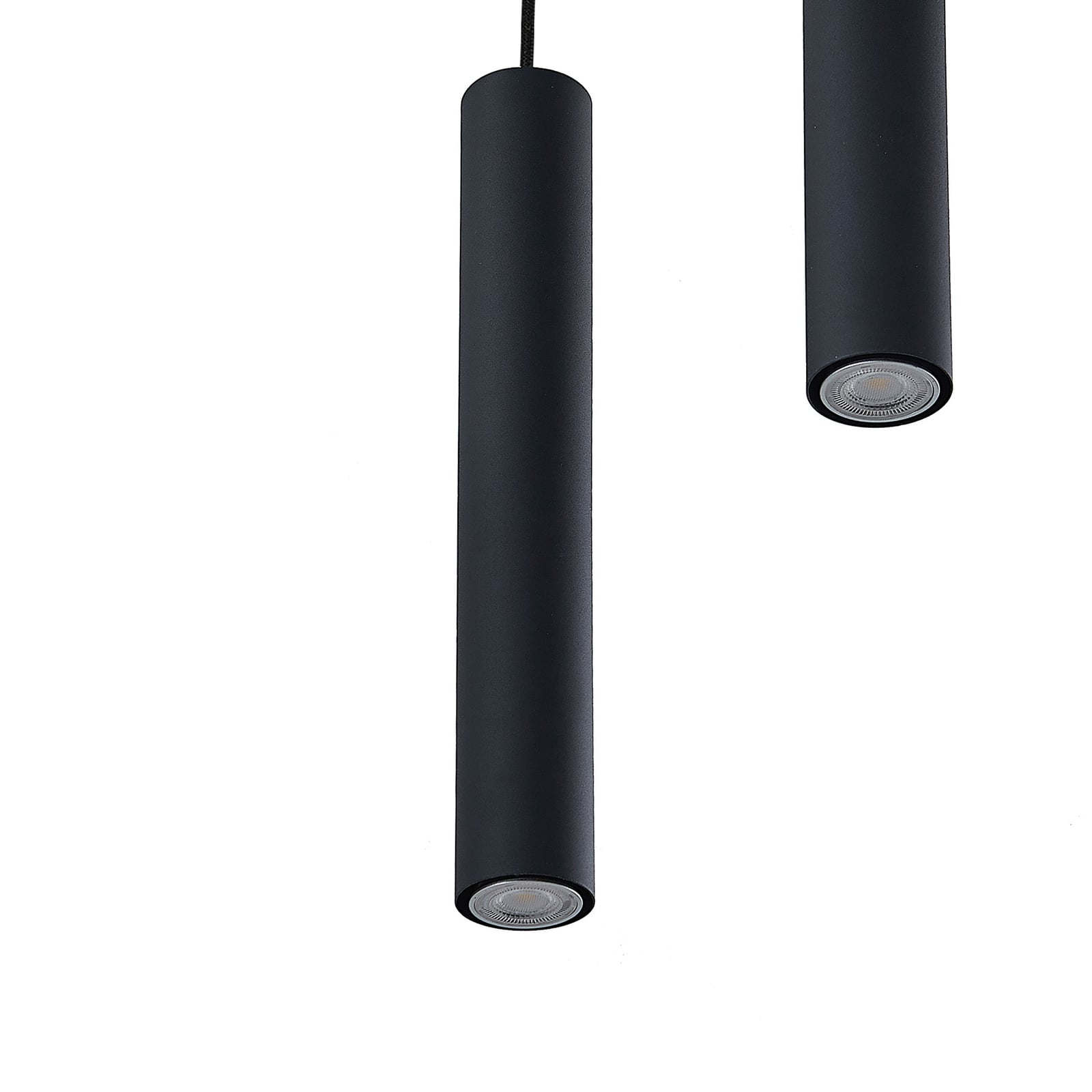 Lindby Hängeleuchte Sanad LED Pendelleuchte dimmbar schwarz 5-flg 40cm Ø 40cm - 4251911703108