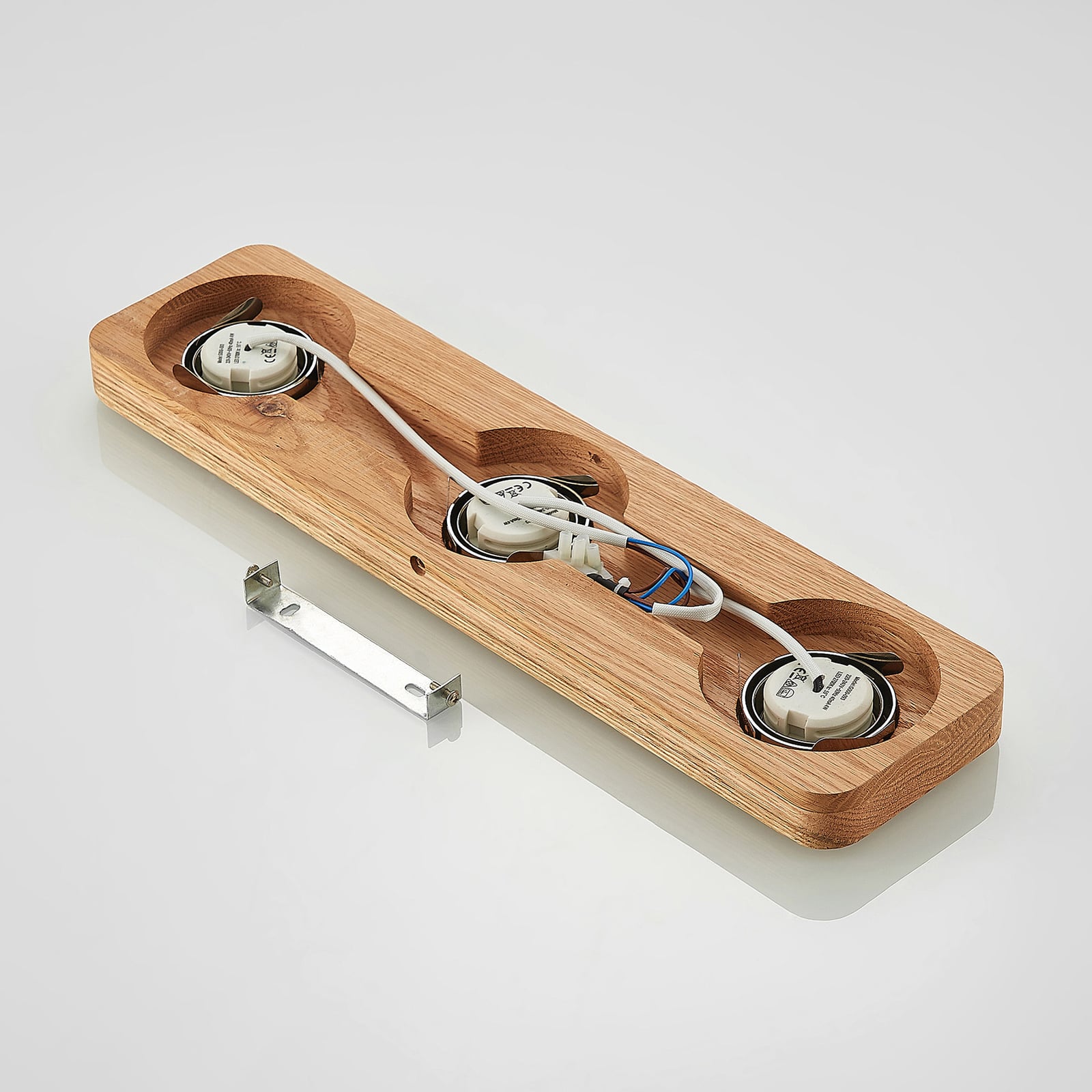 Lindby Deckenleuchte Mikari LED Hängeleuchte Lampe Leuchte Holz schwenkbar 48cm - 4251911707953