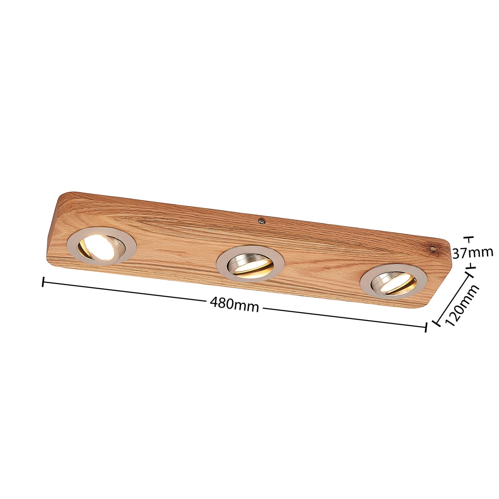 Lindby Deckenleuchte Mikari LED Hängeleuchte Lampe Leuchte Holz schwenkbar 48cm - 4251911707953