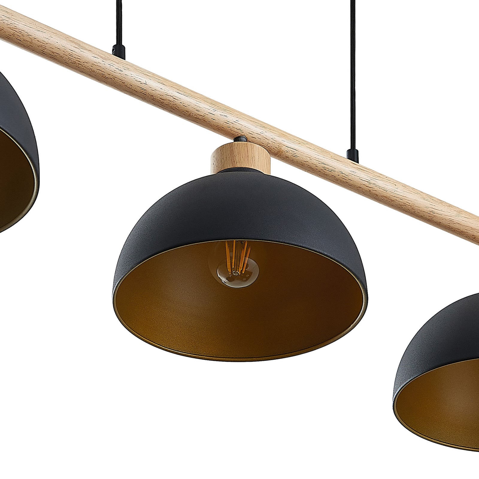 Lindby Tirzana Hängeleuchte Deckenlampe Pendelleuchte E27 dreiflammig schwarz - 4251911708950