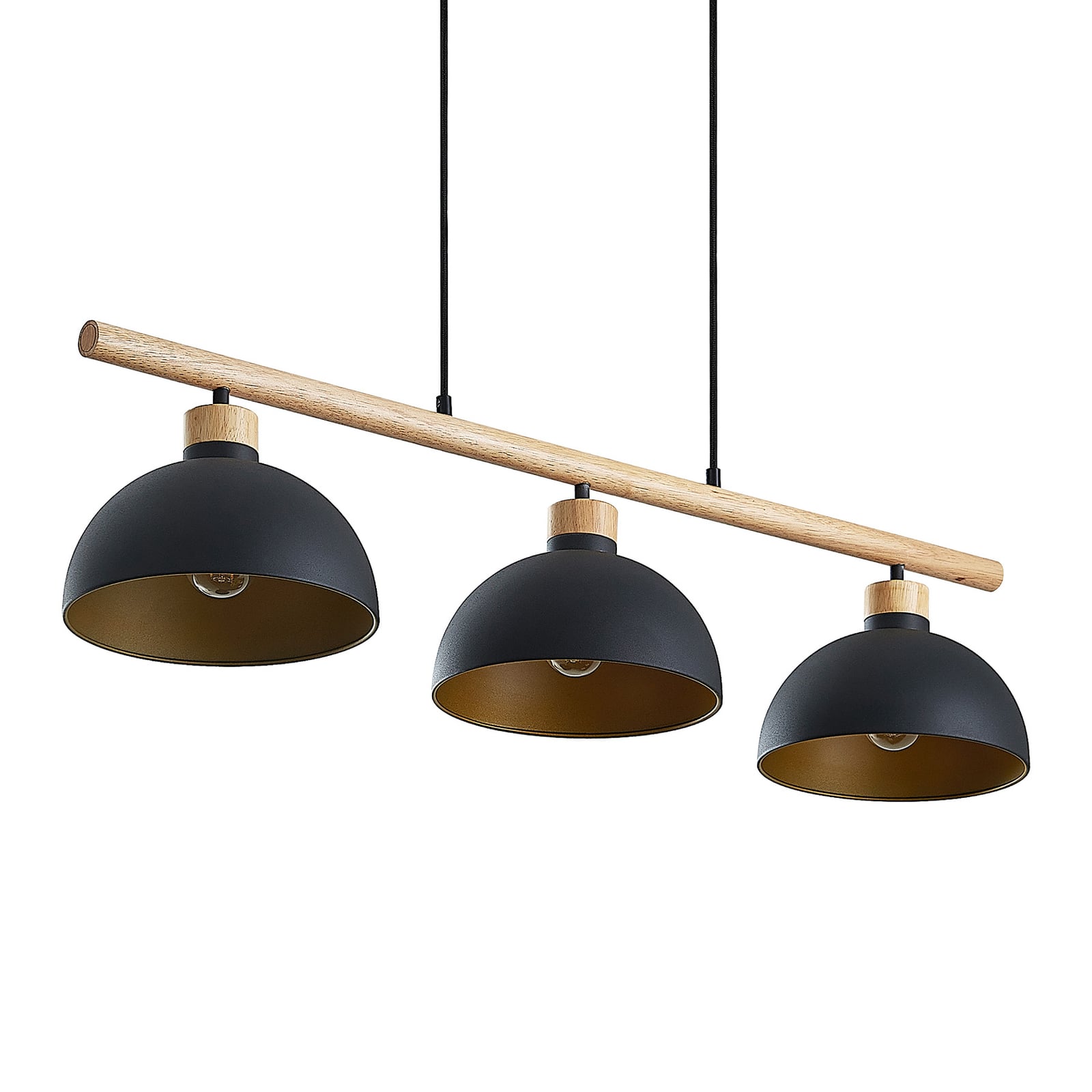 Lindby Tirzana Hängeleuchte Deckenlampe Pendelleuchte E27 dreiflammig schwarz - 4251911708950