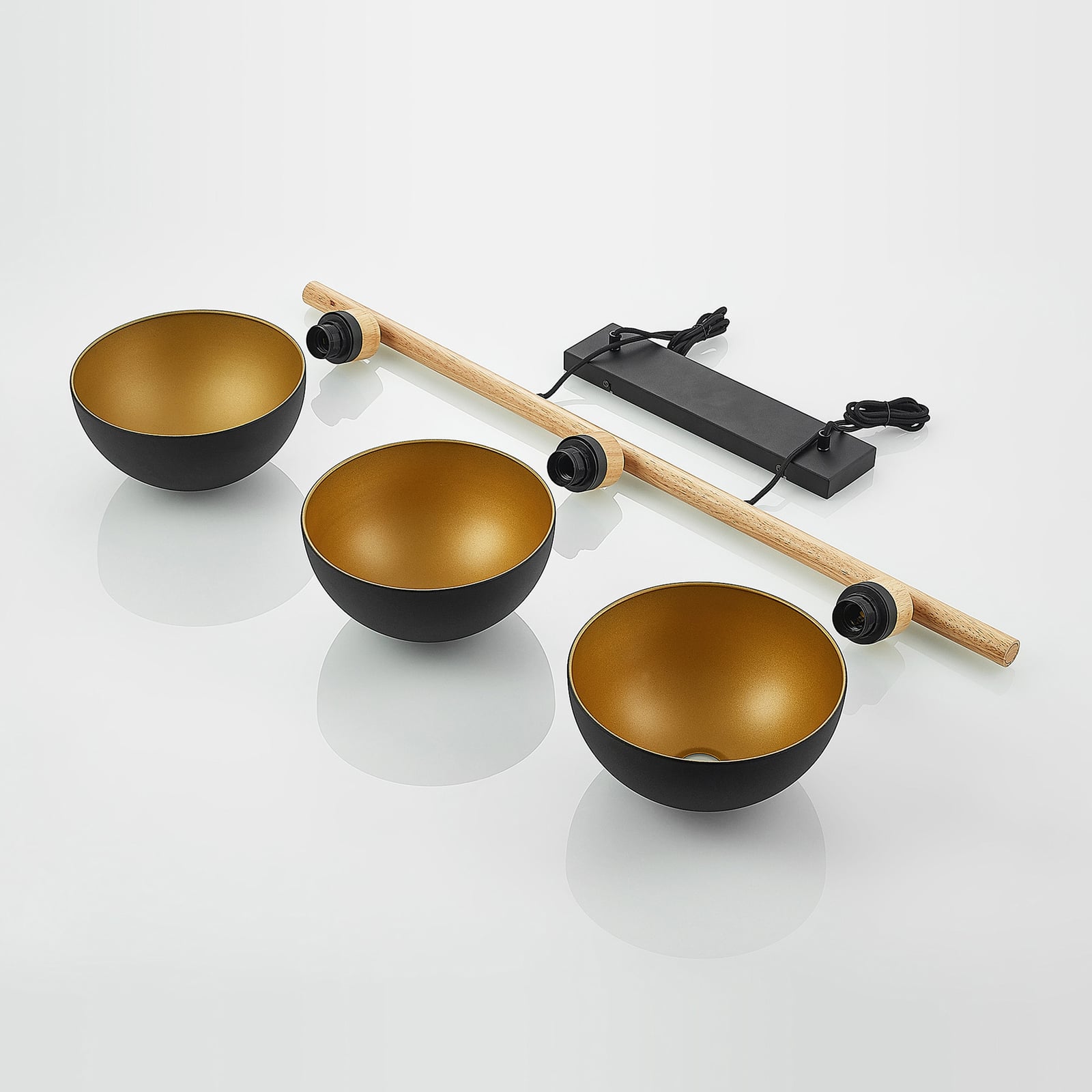 Lindby Tirzana Hängeleuchte Deckenlampe Pendelleuchte E27 dreiflammig schwarz - 4251911708950