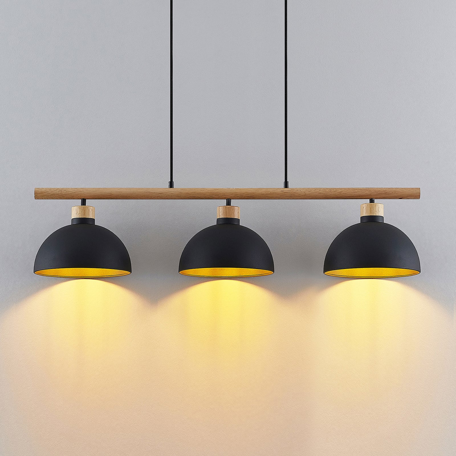Lindby Tirzana Hängeleuchte Deckenlampe Pendelleuchte E27 dreiflammig schwarz - 4251911708950