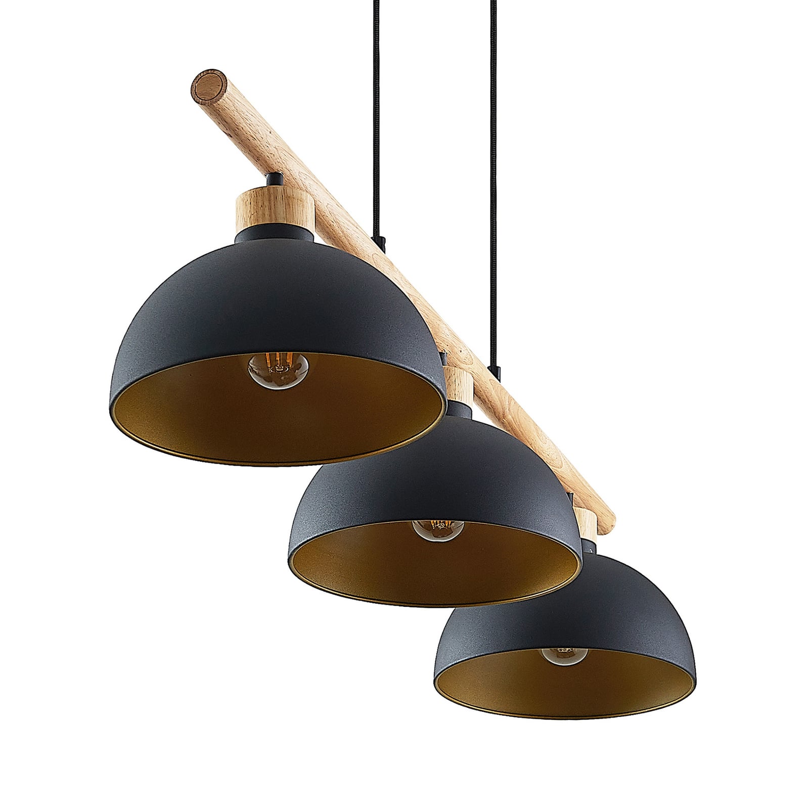 Lindby Tirzana Hängeleuchte Deckenlampe Pendelleuchte E27 dreiflammig schwarz - 4251911708950