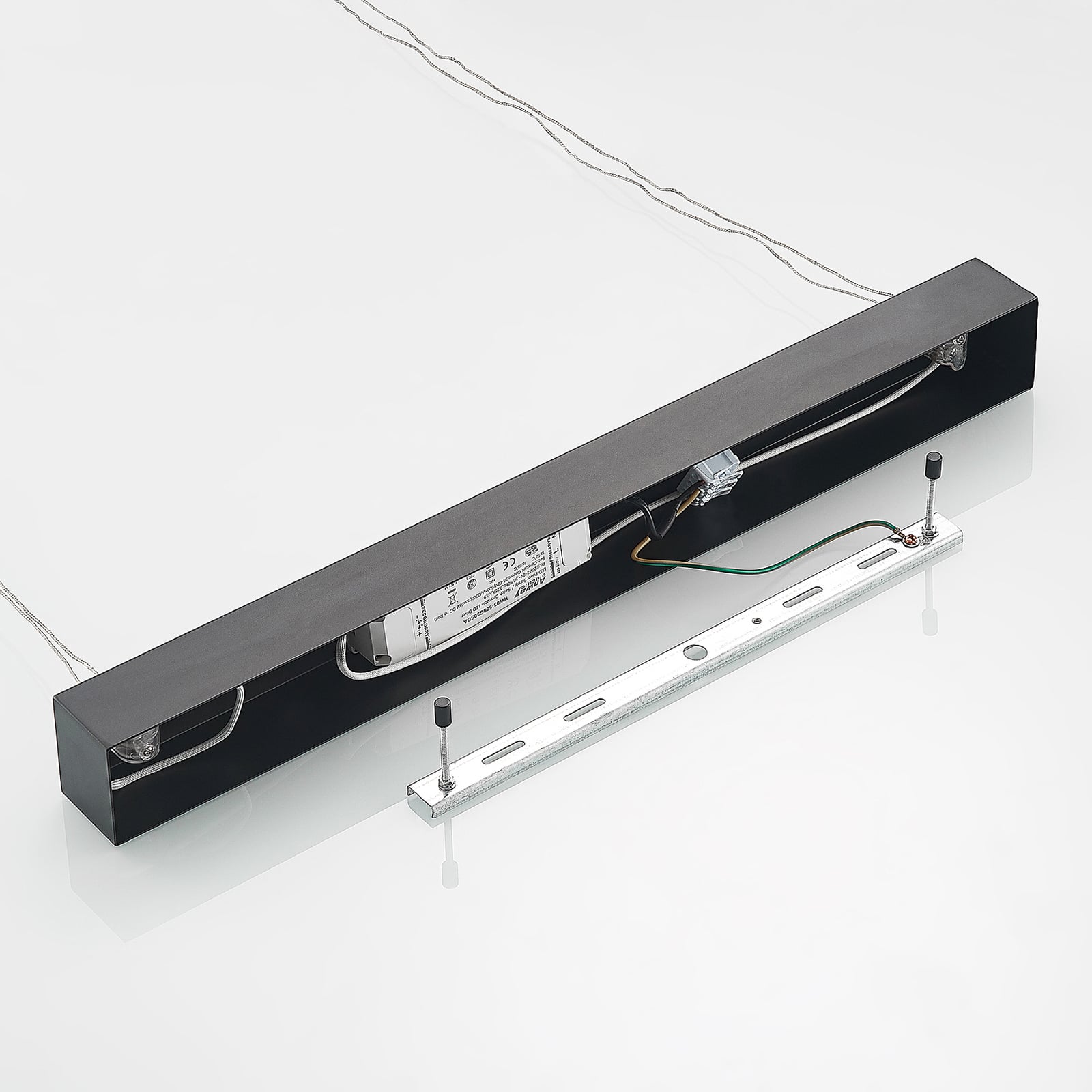 Lucande Pendelleuchte Hängeleuchte Stakato LED dimmbar schwarz 120cm 6-flg. - 4251911718942