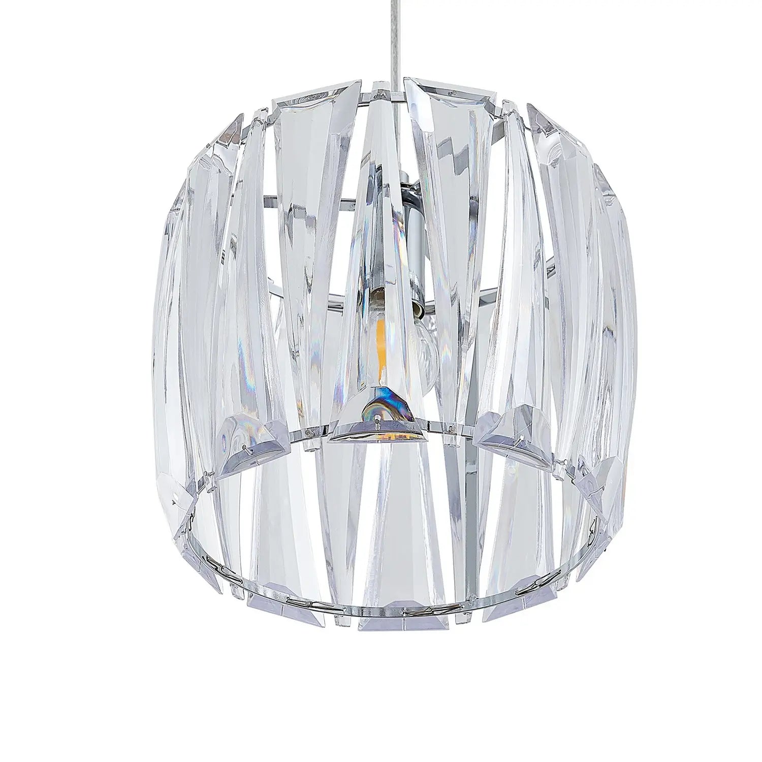 B-Ware Lindby Hängelampe Pendelleuchte Sofia Chrom Transparent Metall Acryl 3 Flammig - 9627685