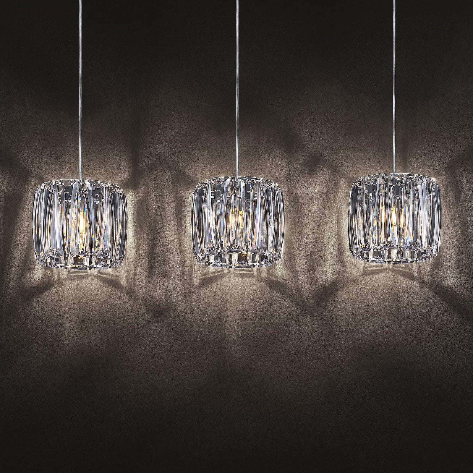 Lindby Hängelampe Hängeleuchte Sofia LED Pendelleuchte dimmbar chrom klar 107cm - 4251911708257