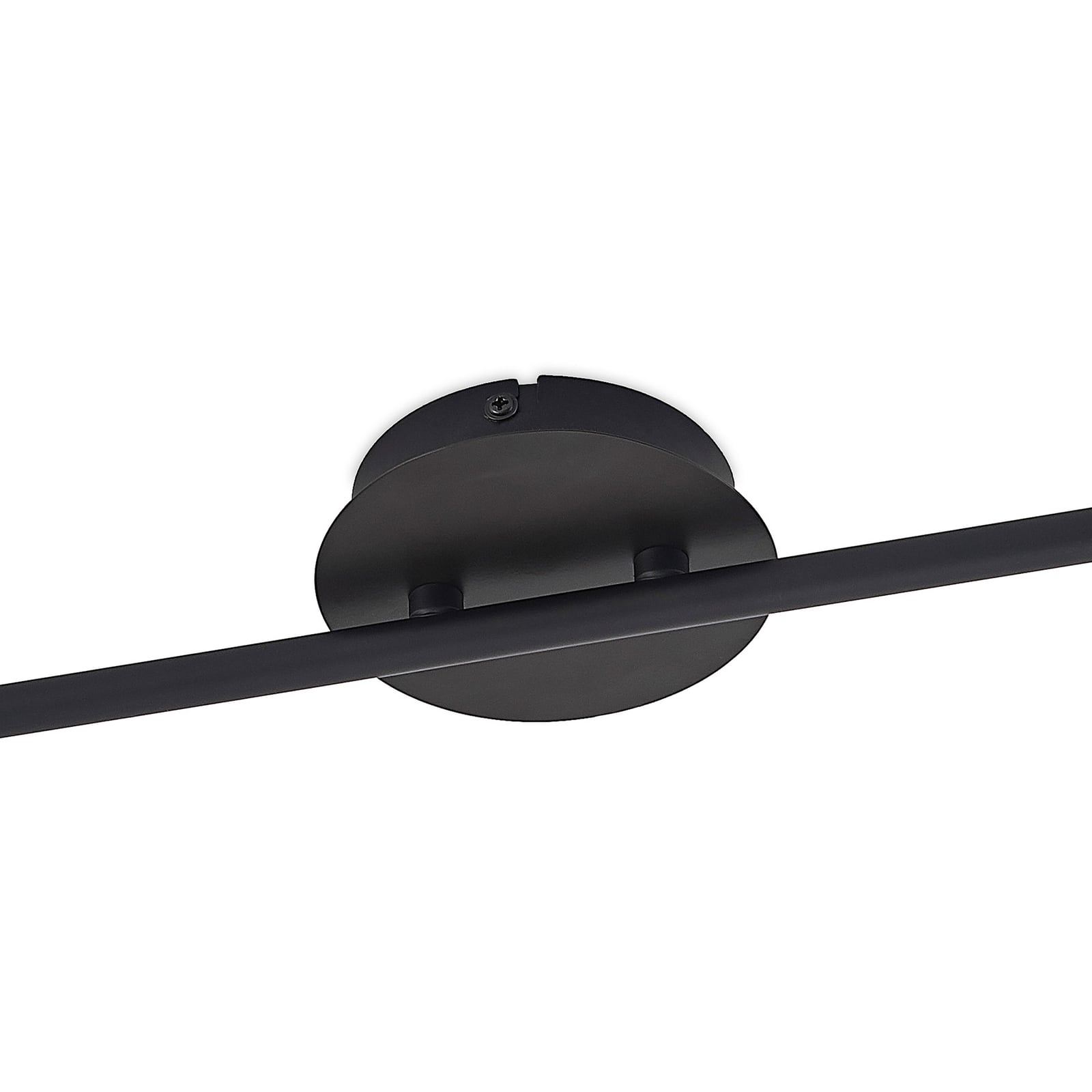 Lindby Deckenstrahler Eridia LED dimmbar schwarz 6-flammig 180cm Rauchglas - 4251911728378