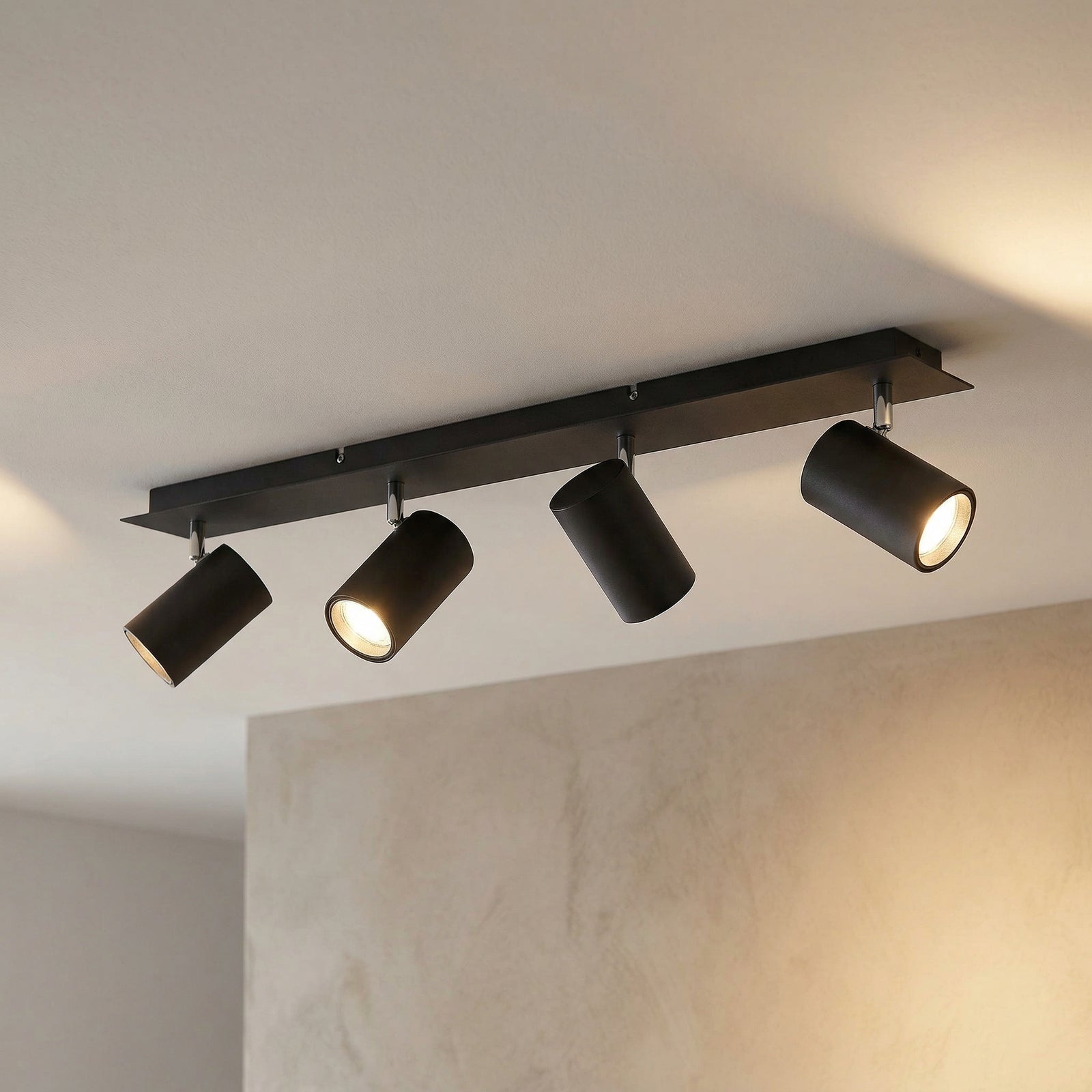 Lindby Joffrey Deckenstrahler Deckenlampe Deckenleuchte Lampe 4-fl 70 cm schwarz - 4251911728514