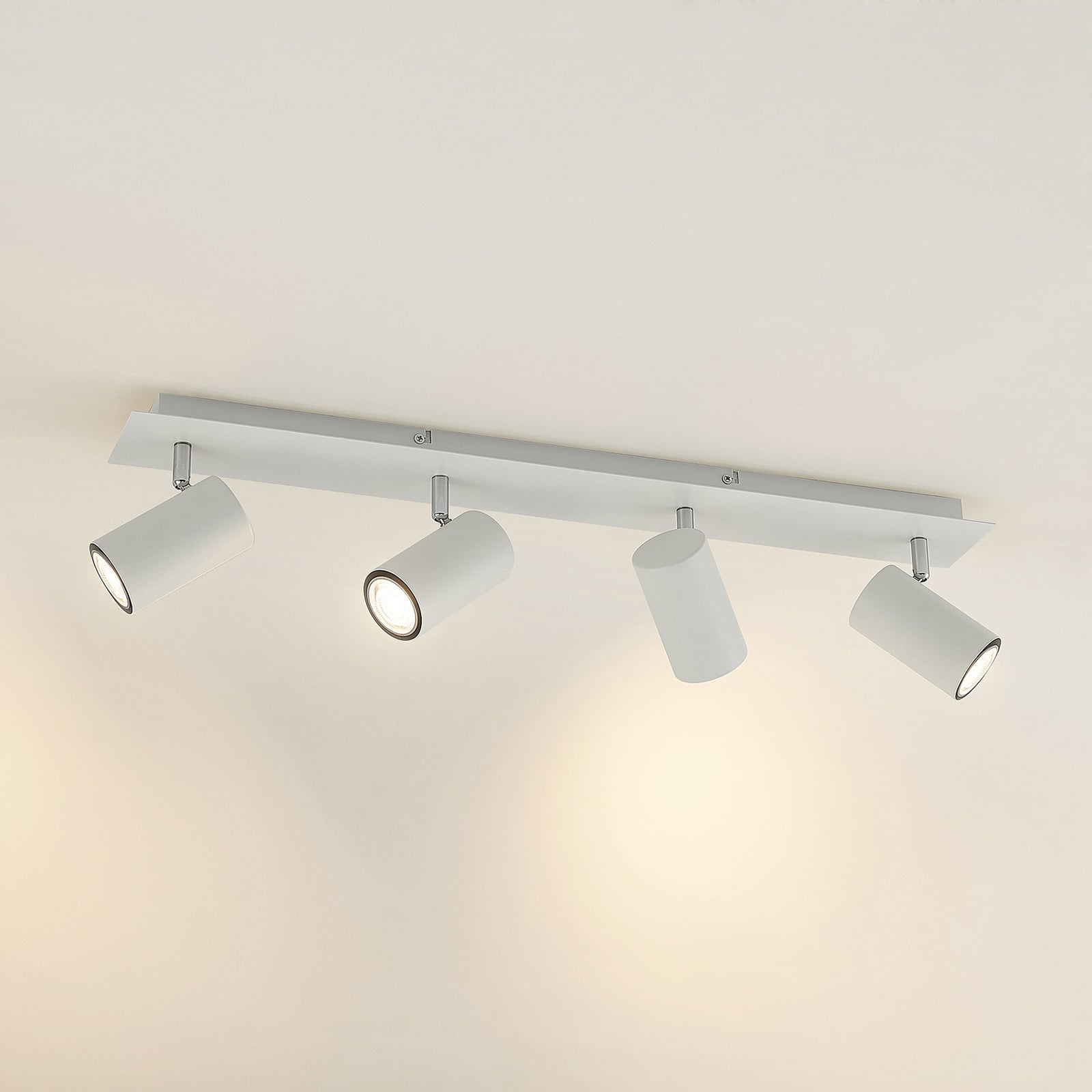 Lindby Deckenstrahler Joffrey LED Strahler 4-flg dimmbar weiß 70cm Aluminium - 4251911728521