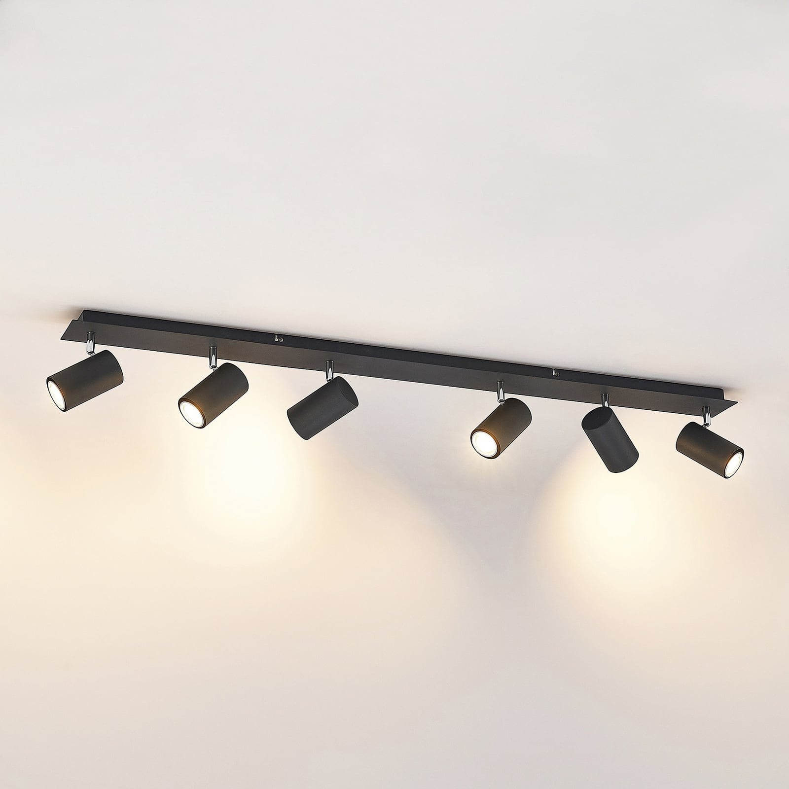 Lindby Deckenstrahler Joffrey LED Strahler 6-flg dimmbar schwarz 116cm Leuchte - 4251911728590
