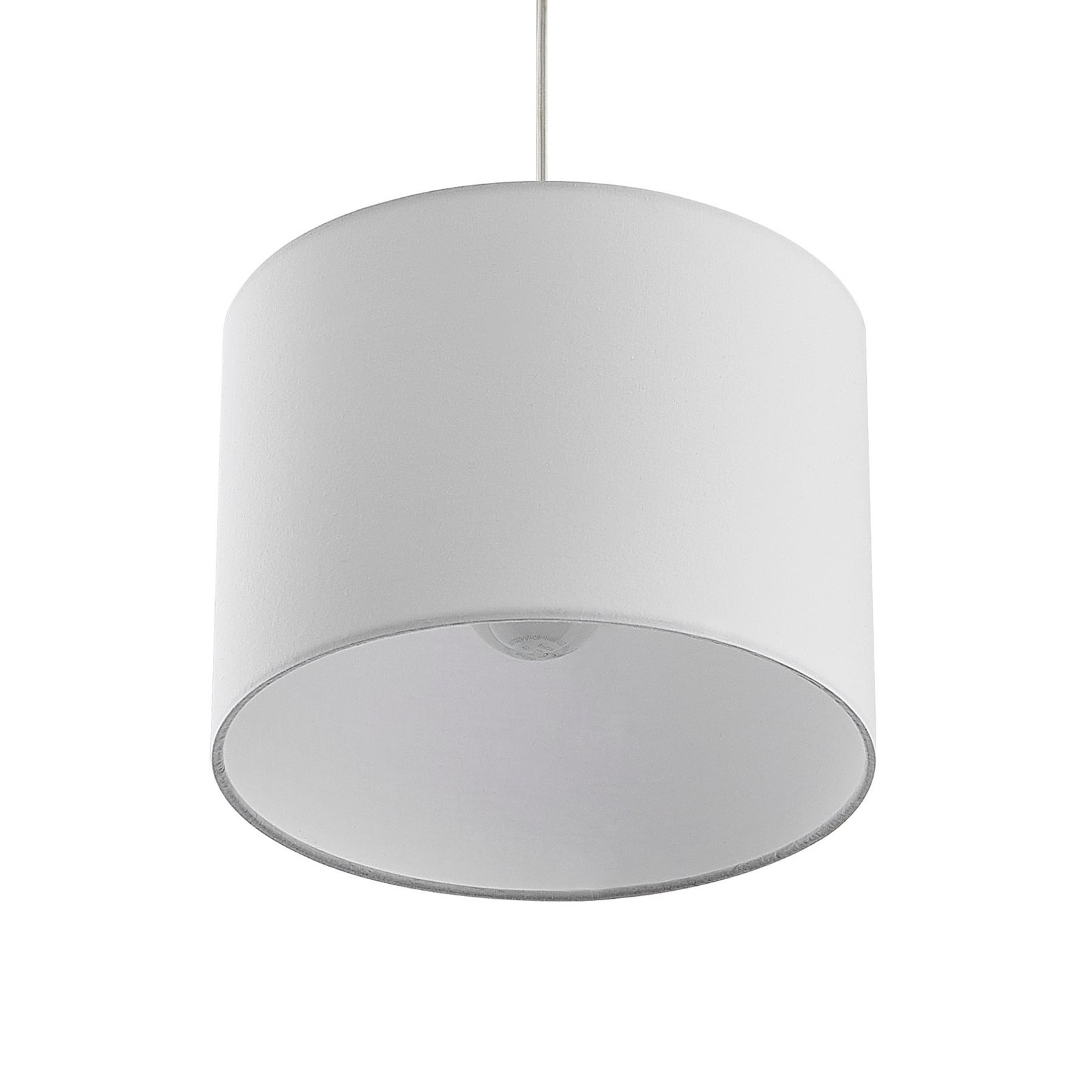 Lindby Hängeleuchte Imarin LED Pendelleuchte dimmbar E27 Textil Holz weiß 100cm - 4251911728996