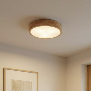 B-Ware Lindby Deckenlampe Hängeleuchte Tanju LED Leuchte dimmbar Holz Ø40cm weiß 3-flg