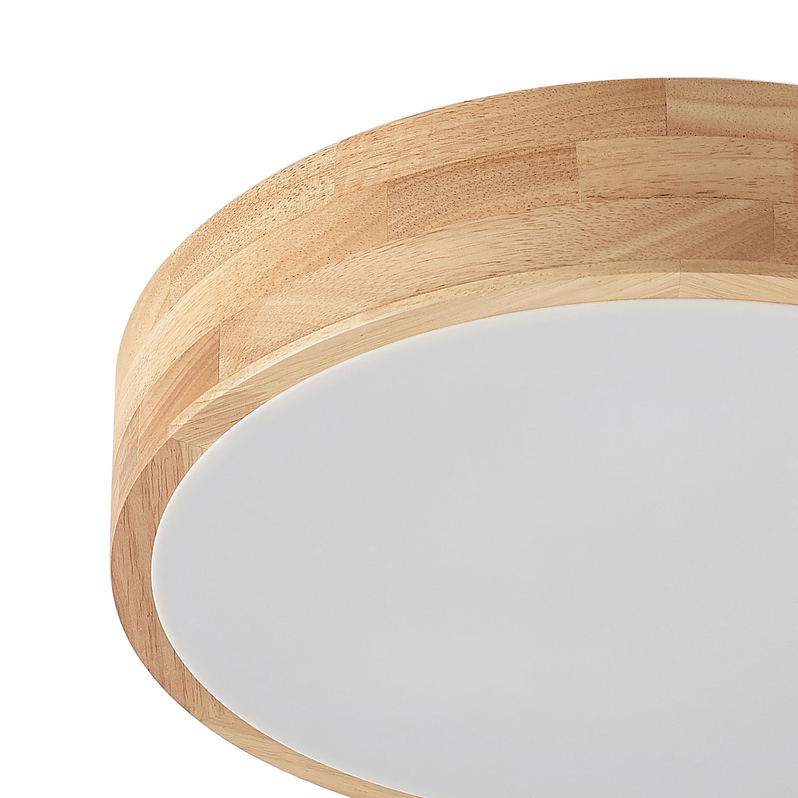 Lindby Deckenlampe Hängeleuchte Tanju LED Leuchte dimmbar Holz Ø40cm weiß 3-flg - 4251911729047