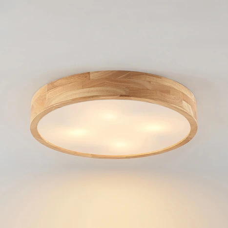 B-Ware Lindby Deckenleuchte Lampe Tanju Leuchte Deckenlampe Rund 4fl E27 ø50cm Weiß454