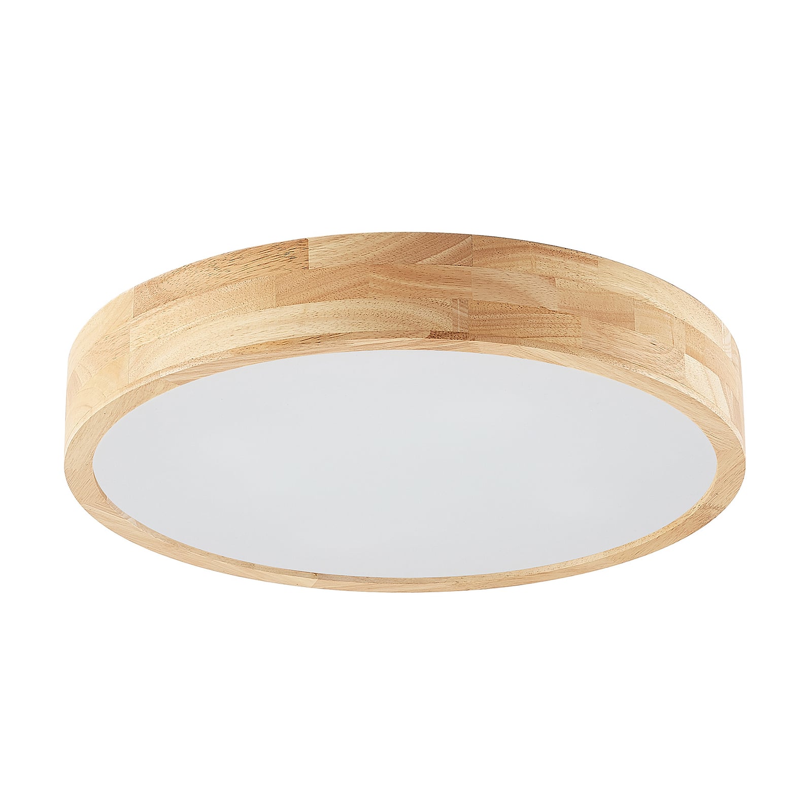 Lindby Deckenlampe Leuchte Tanju LED Lampe dimmbar Kautschukholz Ø50cm hell - 4251911729054