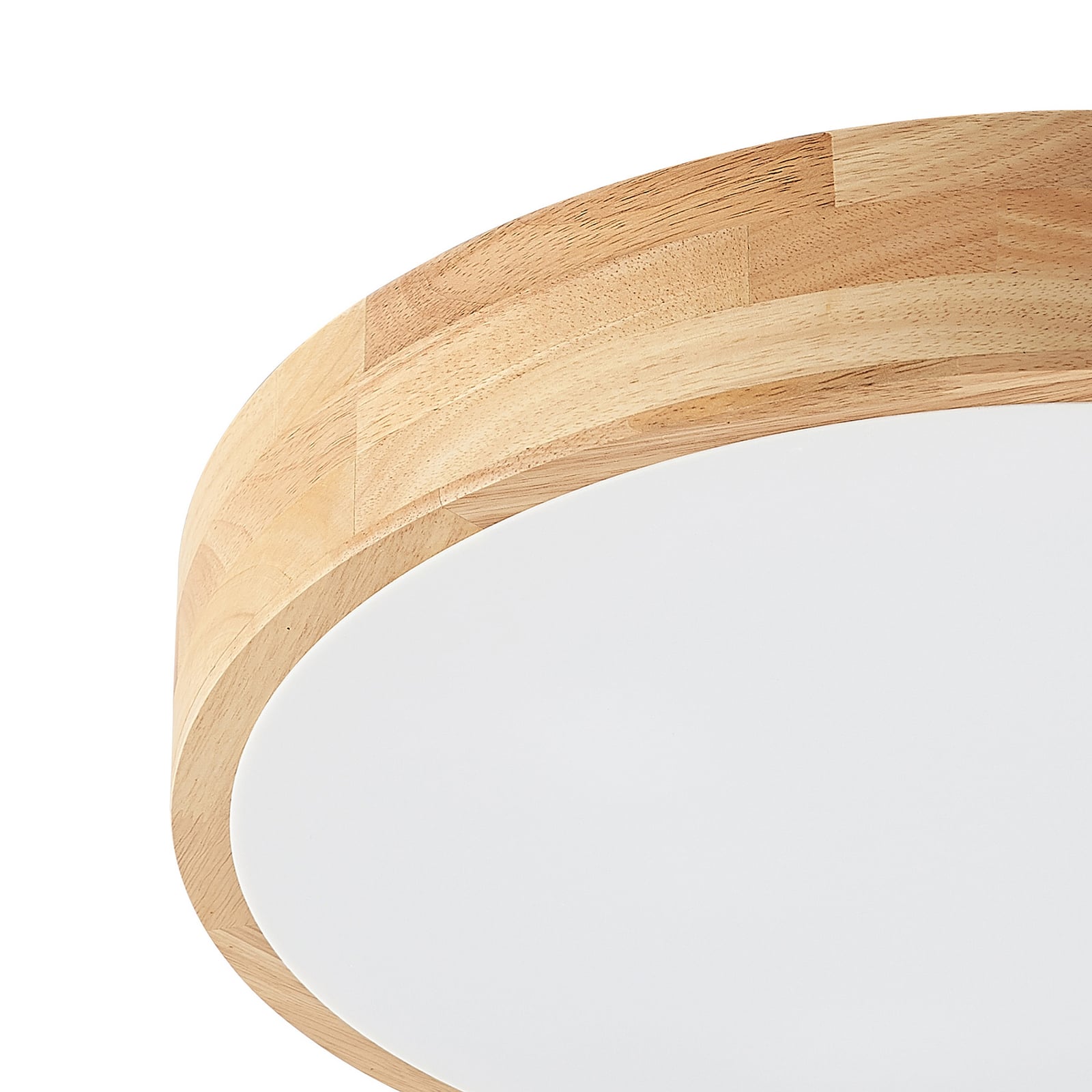 Lindby Deckenlampe Leuchte Tanju LED Lampe dimmbar Kautschukholz Ø50cm hell - 4251911729054