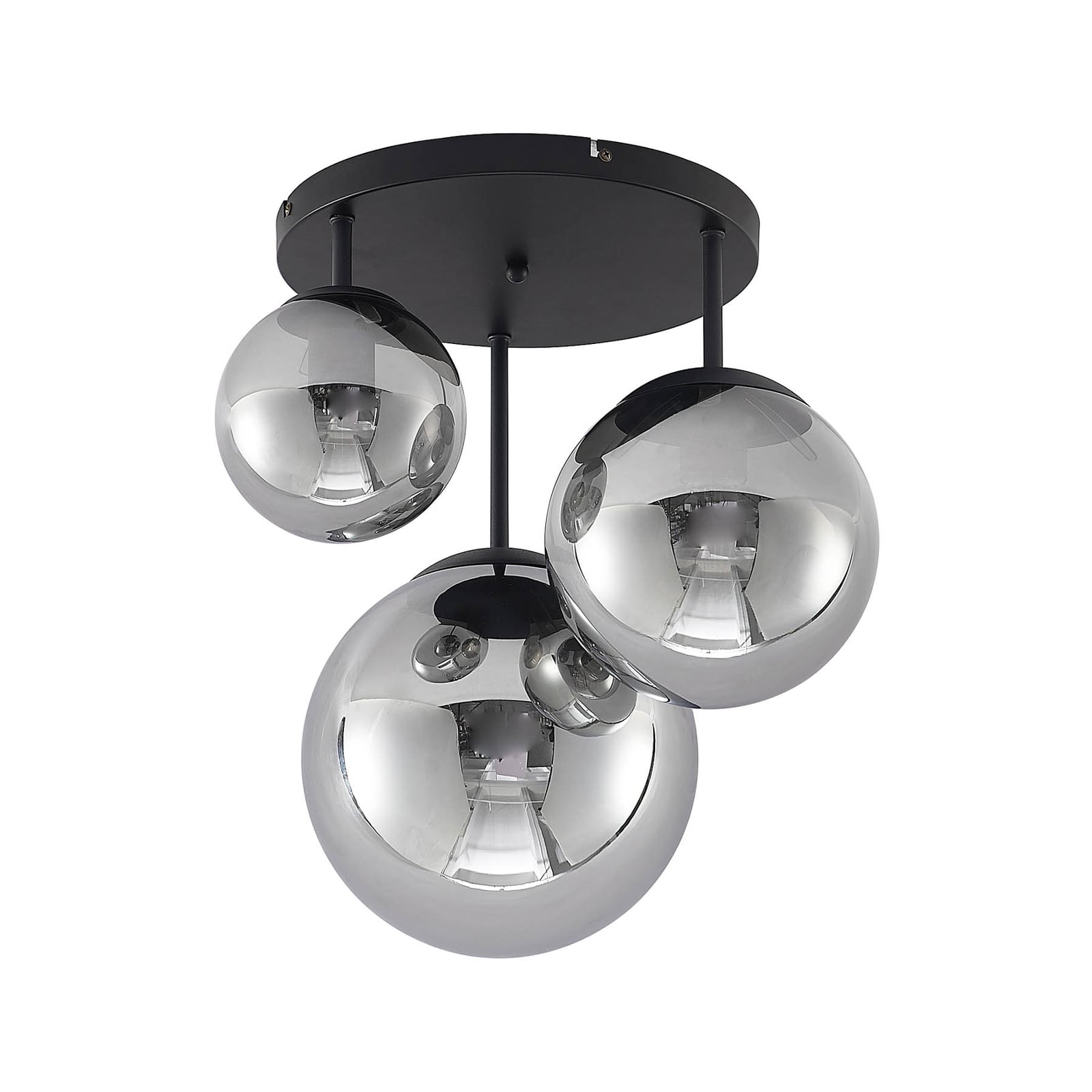 Lindby Deckenleuchte Teeja LED Deckenlampe Leuchte dimmbar grau Ø47cm 3-flammig - 4251911746013