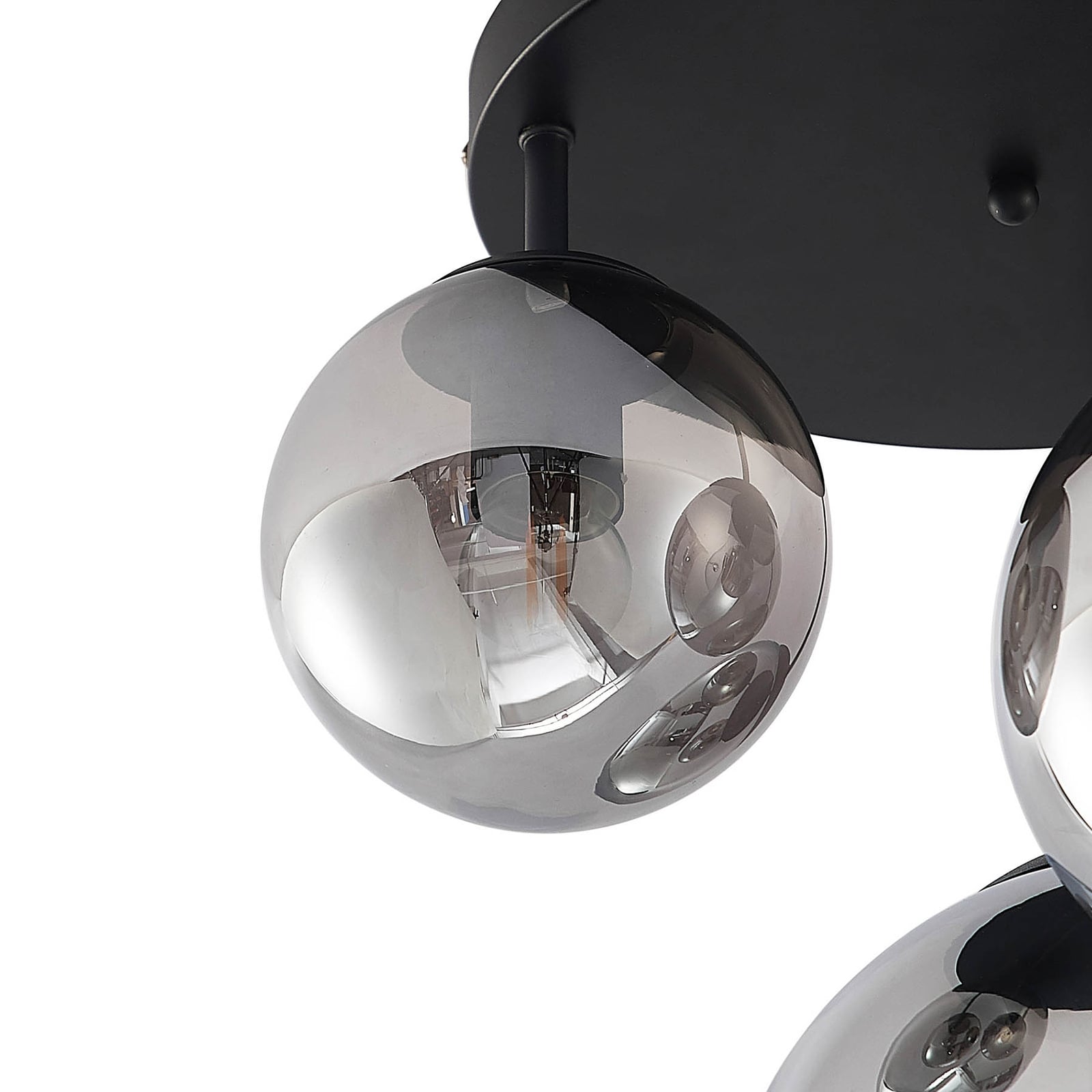 Lindby Deckenleuchte Teeja LED Deckenlampe Leuchte dimmbar grau Ø47cm 3-flammig - 4251911746013