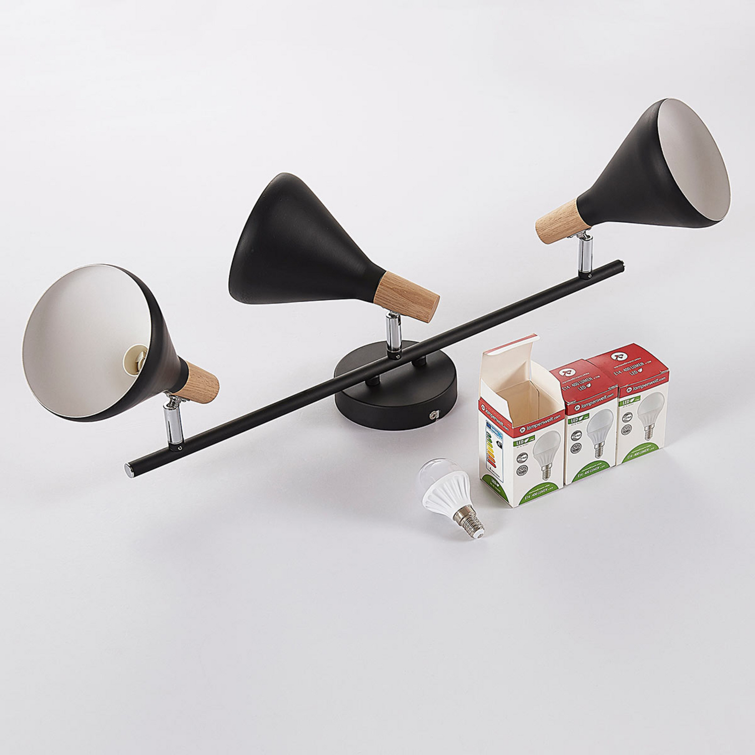 B-Ware Lindby Led Deckenlampe Arina Hängeleuchte Hängelampe Leuchte 3 Flammig Schwarz