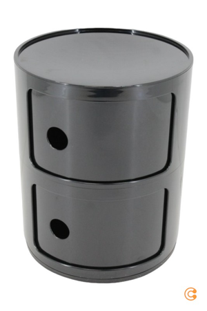 B-Ware Kartell Componibili 4966 Container Regal Containerregal Rundcontainer Schwarz