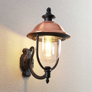 B-Ware Lindby Außenwandleuchte Clint LED Gartenlampe Wandleuchte seewasserfest kupfer