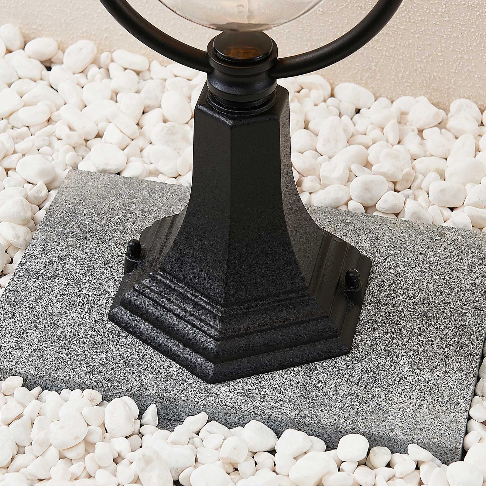 Lindby Sockelleuchte Clint Außenleuchte Gartenlampe E27 dimmbar schwarz kupfer - 4251096573602