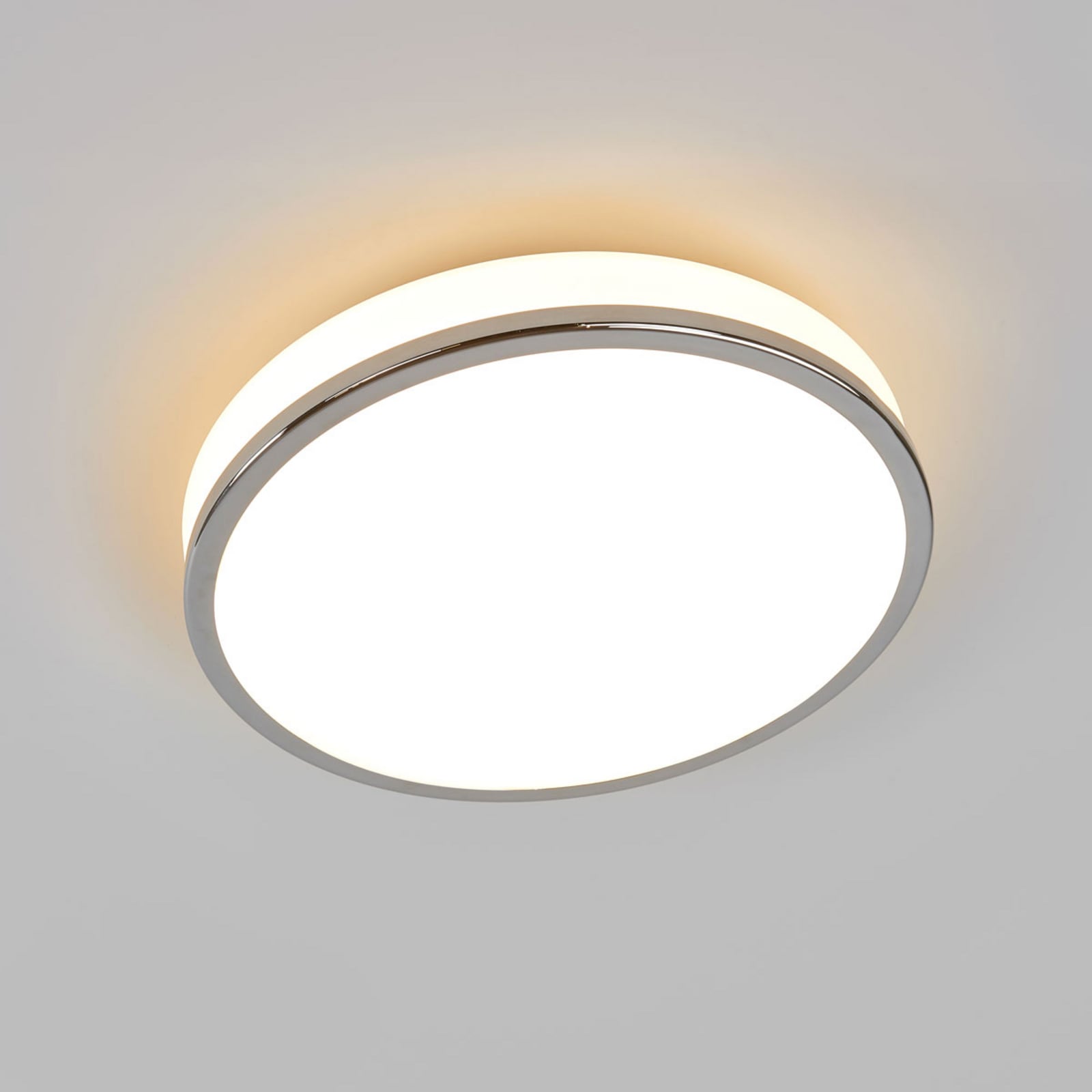 Lindby Deckenlampe Deckenleuchte Lyss LED Lampe Leuchte chrom Ø28cm IP44 - 4251096530575