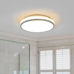 B-Ware Lindby Deckenleuchte Lyss LED Lampe Badezimmerleuchte chromfarben IP44 Ø34cm