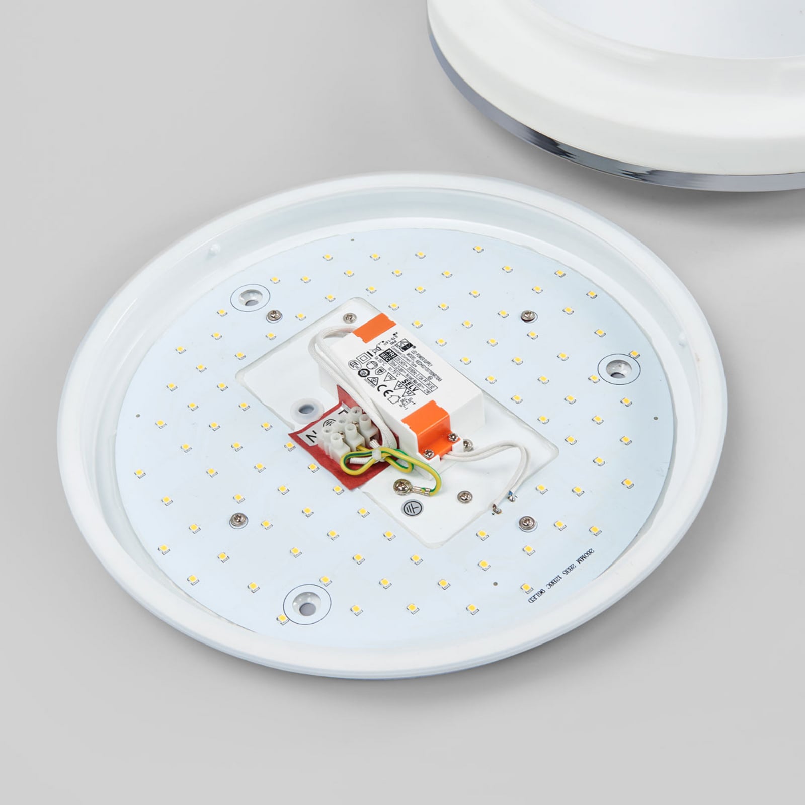 Lindby Deckenleuchte Lyss LED Lampe Badezimmerleuchte chromfarben IP44 Ø34cm - 4251096530582