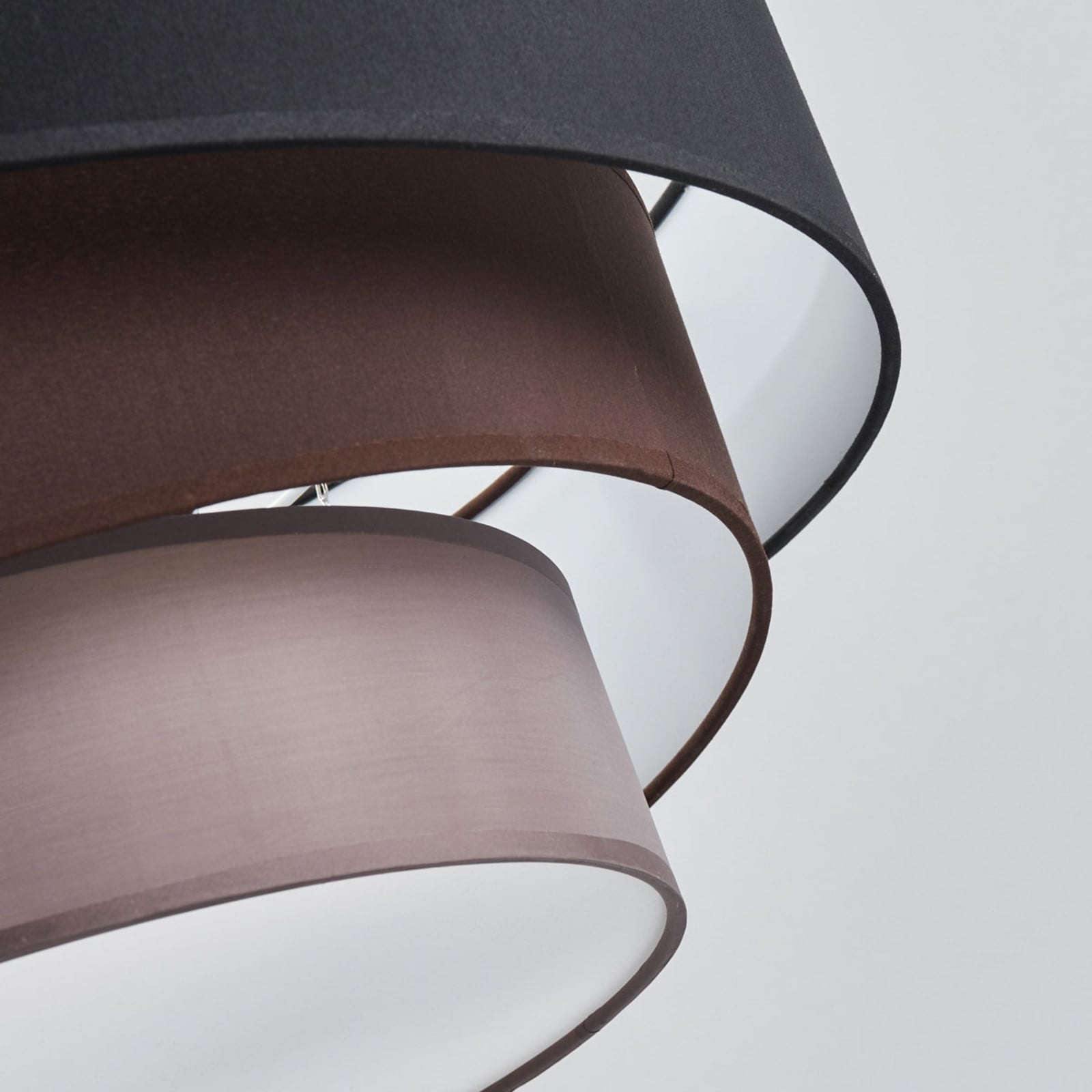 Lindby Deckenleuchte Melia LED Lampe Leuchte dimmbar schwarz braun Ø56cm - 4251096525786