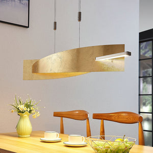 B-Ware Lucande Hängeleuchte Pendelleuchte Marija LED dimmbar goldfarben 101cm Leuchte