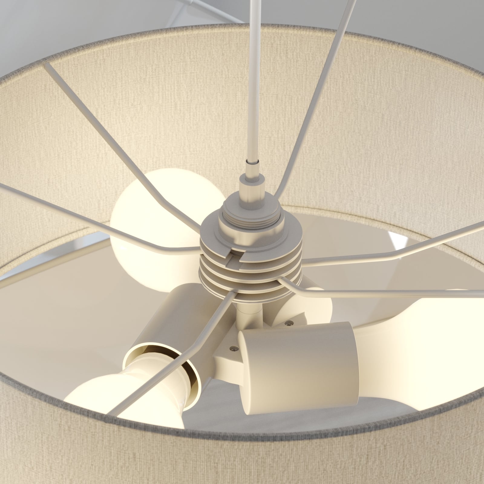 Lindby Pendelleuchte Hängeleuchte Simaria LED Lampe Pendellampe braun grau weiß - 4251096571264