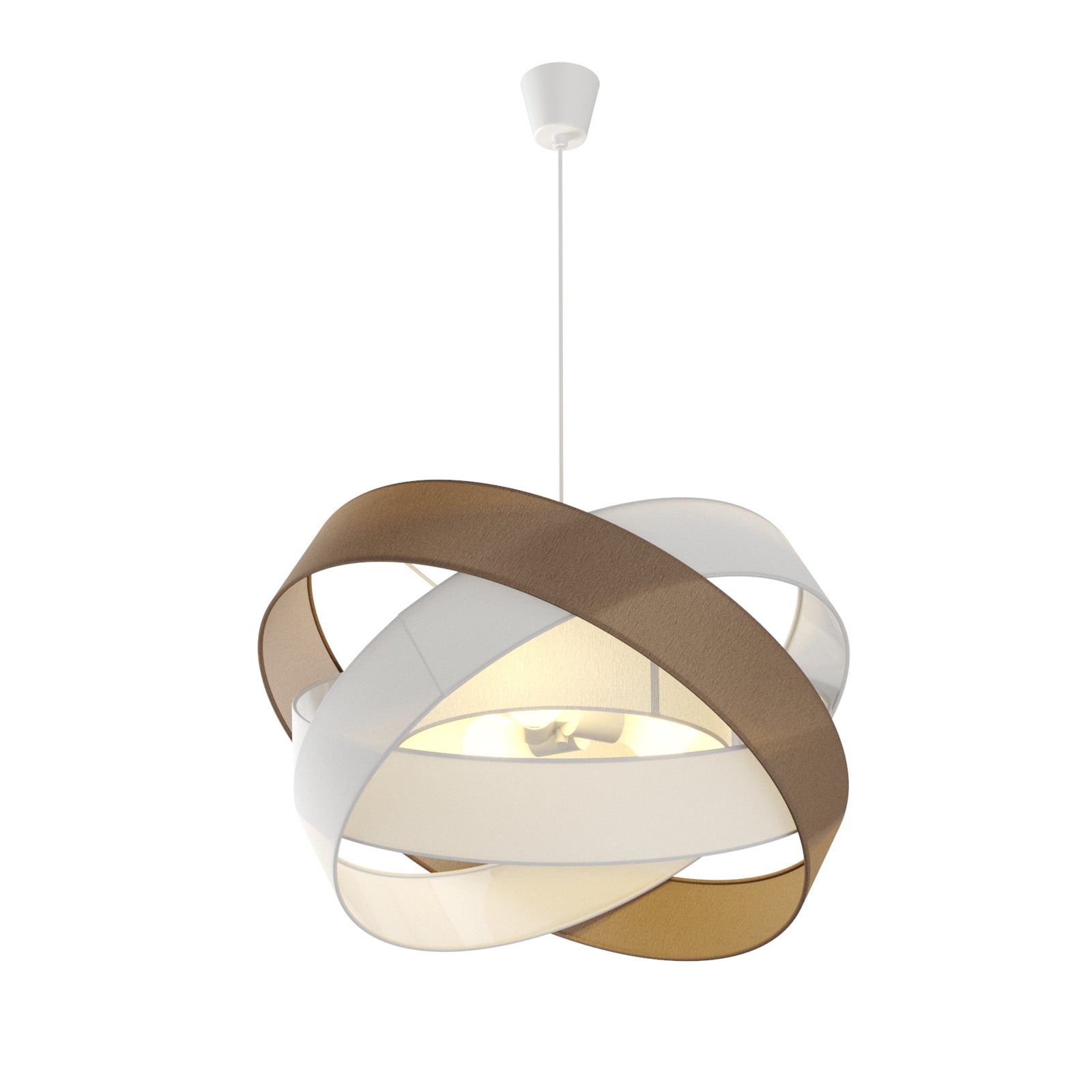 Lindby Pendelleuchte Hängeleuchte Simaria LED Lampe Pendellampe braun grau weiß - 4251096571264
