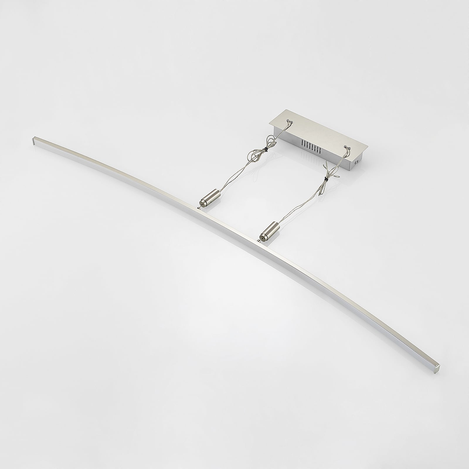 Lindby Hängeleuchte Pendelleuchte Phillie LED dimmbar höhenverstellbar nickel - 4251096587524