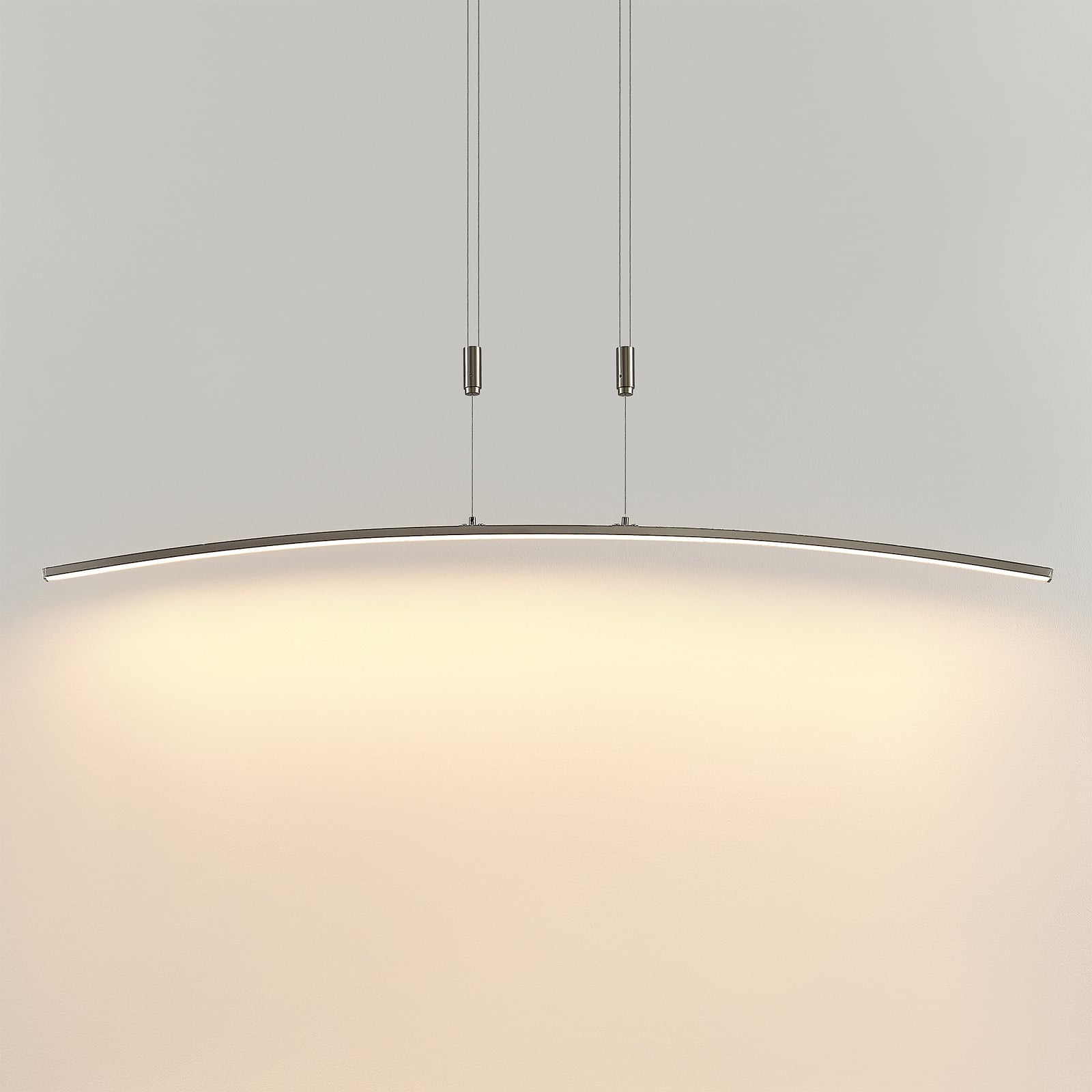 Lindby Hängeleuchte Pendelleuchte Phillie LED dimmbar höhenverstellbar nickel - 4251096587524
