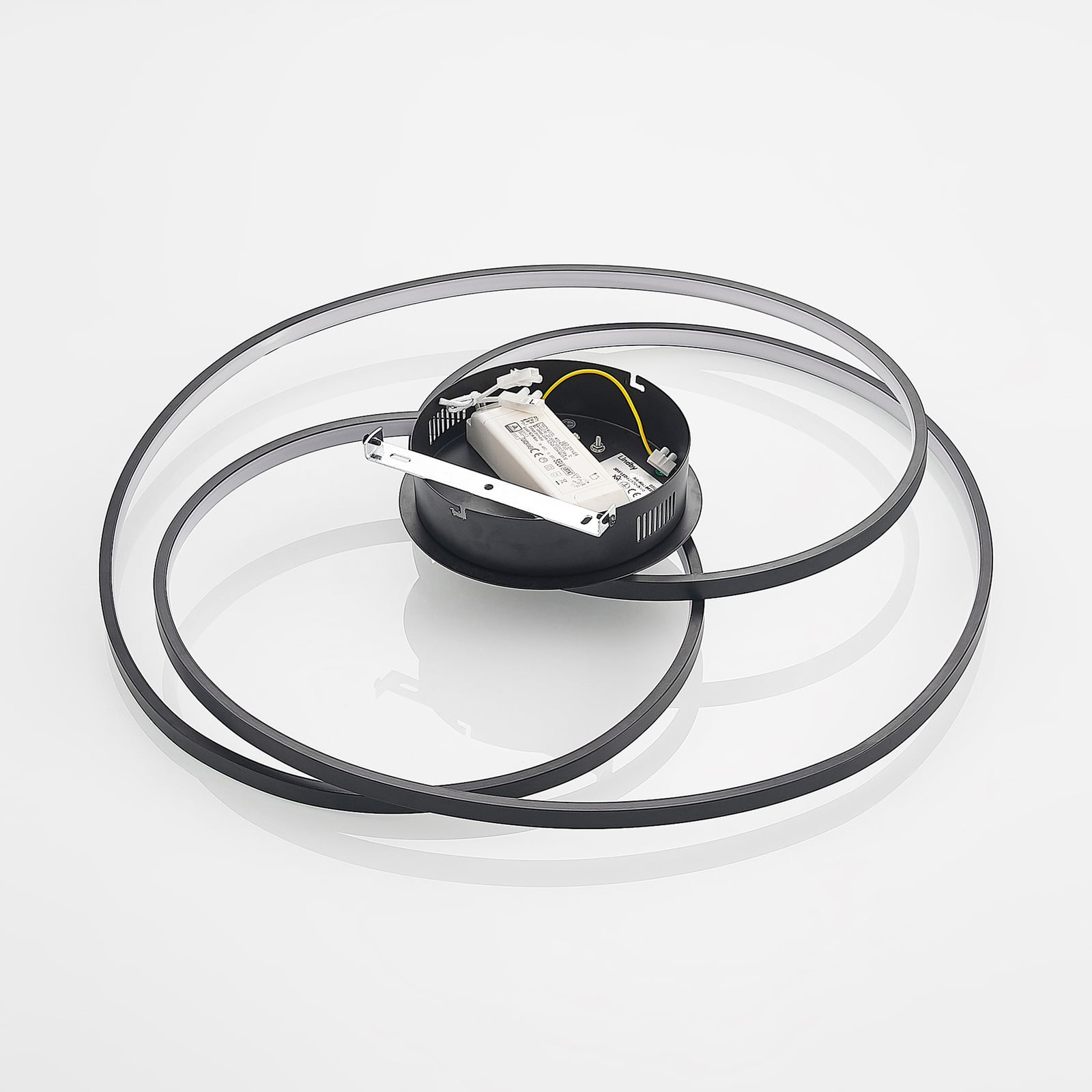 Lindby Deckenleuchte Kateryna LED dimmbar Hängeleuchte Lampe schwarz Ø60cm - 4251911707311