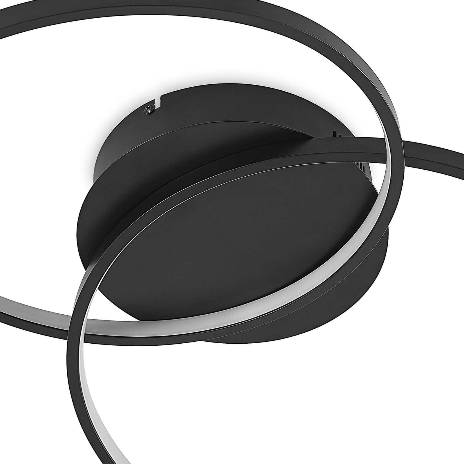 Lindby Deckenleuchte Kateryna LED dimmbar Hängeleuchte Lampe schwarz Ø60cm - 4251911707311
