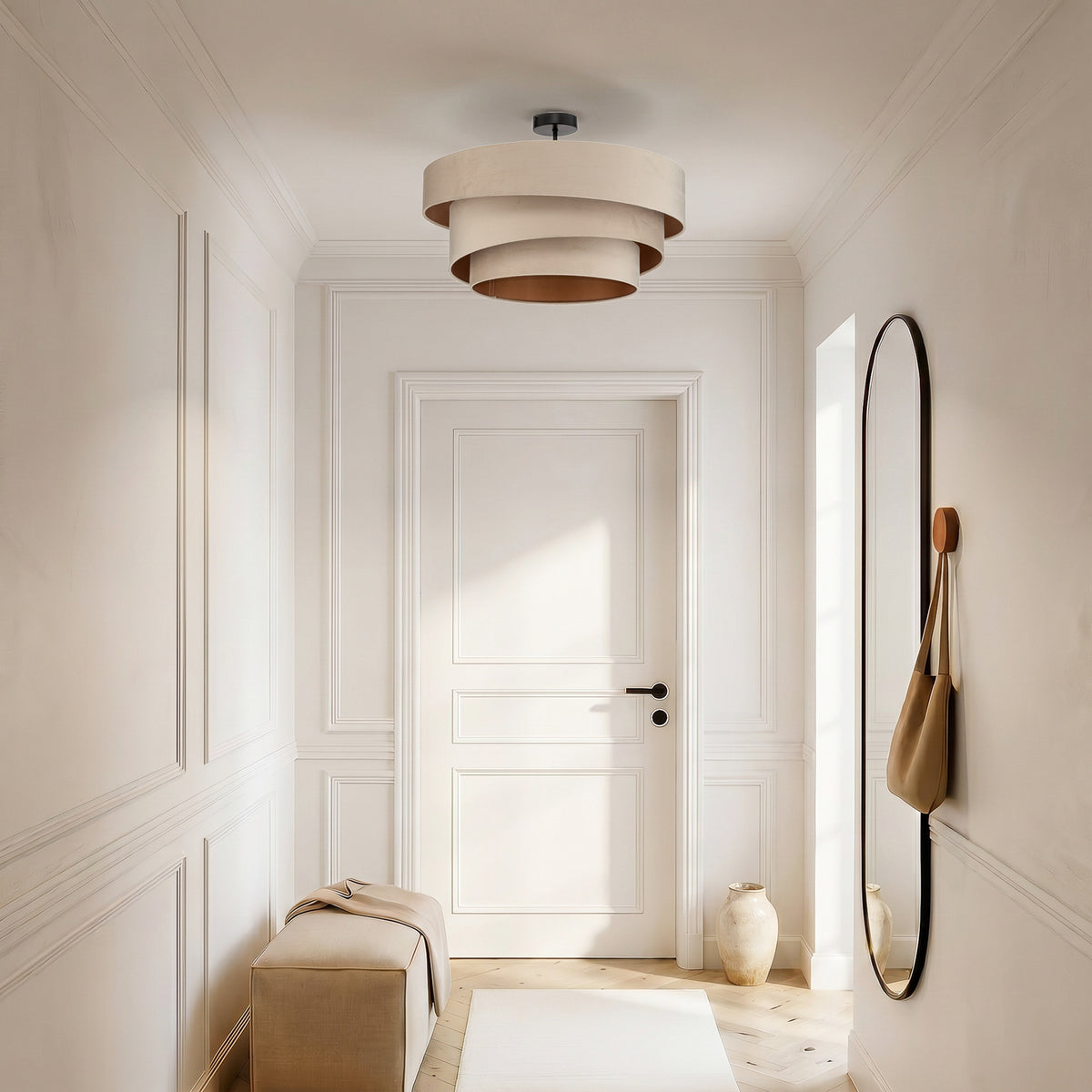 Lindby Deckenlampe Jusari LED dimmbar 3-flammig Lampe Leuchte E27 creme Ø56cm - 4251911745832