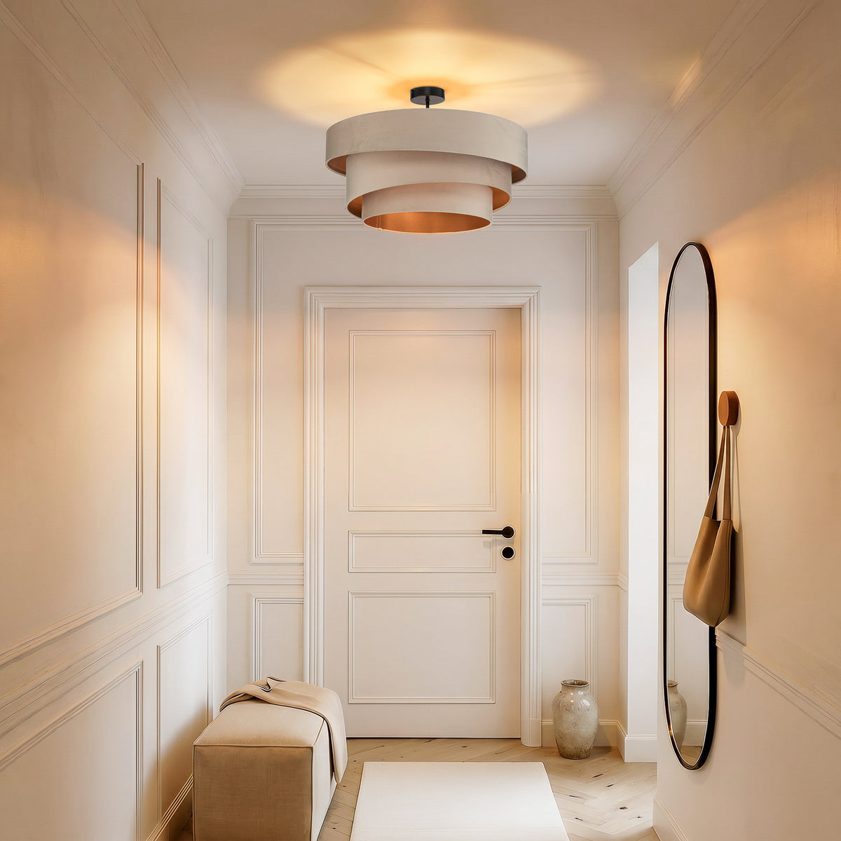 Lindby Deckenlampe Jusari LED dimmbar 3-flammig Lampe Leuchte E27 creme Ø56cm - 4251911745832
