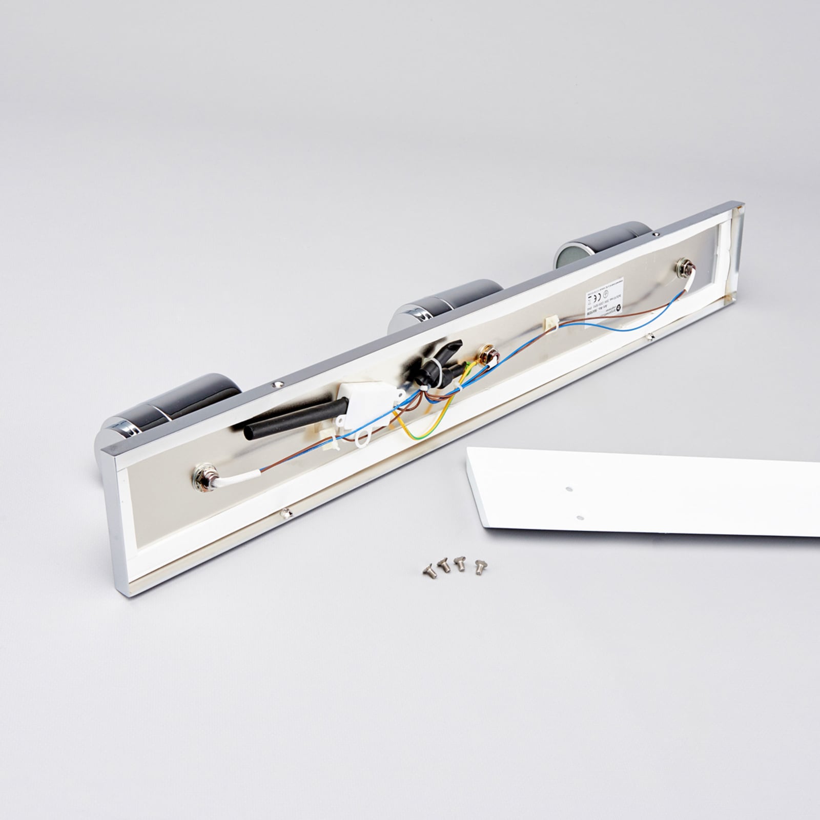 Lindby Deckenleuchte Dejan LED Lampe 3-flg dimmbar chrom IP44 65x9cm Badezimmer - 6291106550887