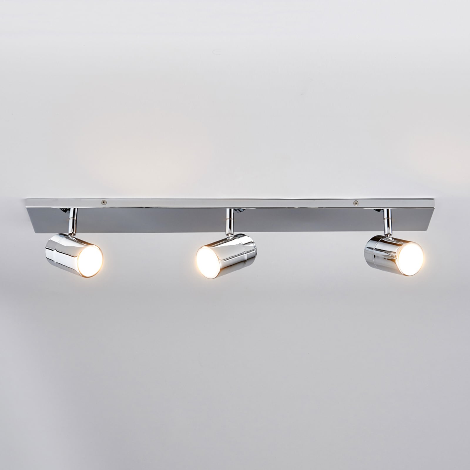 Lindby Deckenleuchte Dejan LED Lampe 3-flg dimmbar chrom IP44 65x9cm Badezimmer - 6291106550887