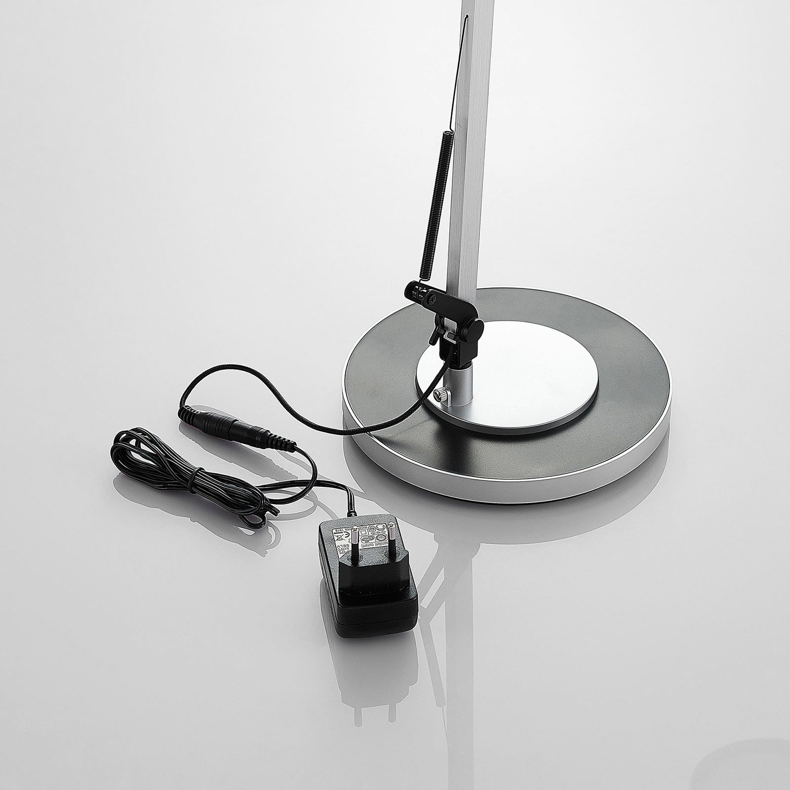Lindby LED Tischlampe Rilana dimmbar höhenverstellbar silber schwarz 46,5cm - 4251096559484
