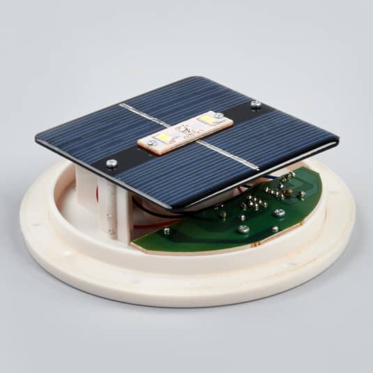 Lindby LED-Solarlampe Lago Gartenlampe Kugel Ø30cm Erdspieß weiß 51,5cm hoch - 4251096525151