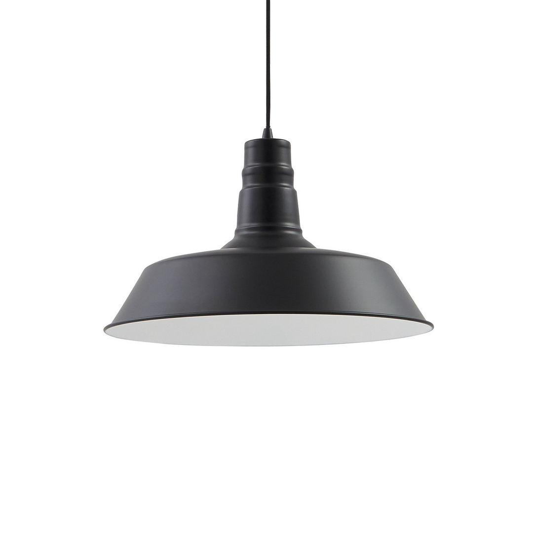 Lindby Hängeleuchte Laylan schwarz weiß Ø 46 cm Metall Deckenlampe Lampe Leuchte